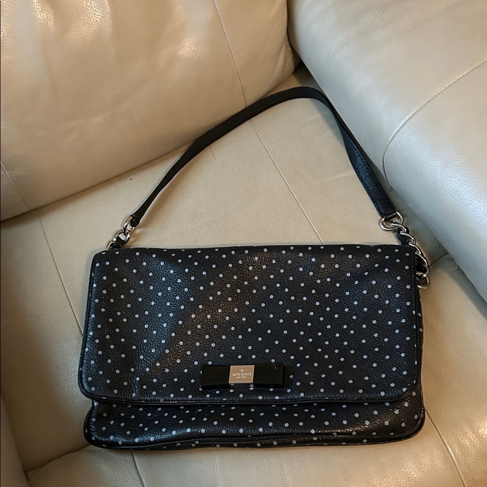 Kate Spade Black and White Polka Dot Shoulder Bag